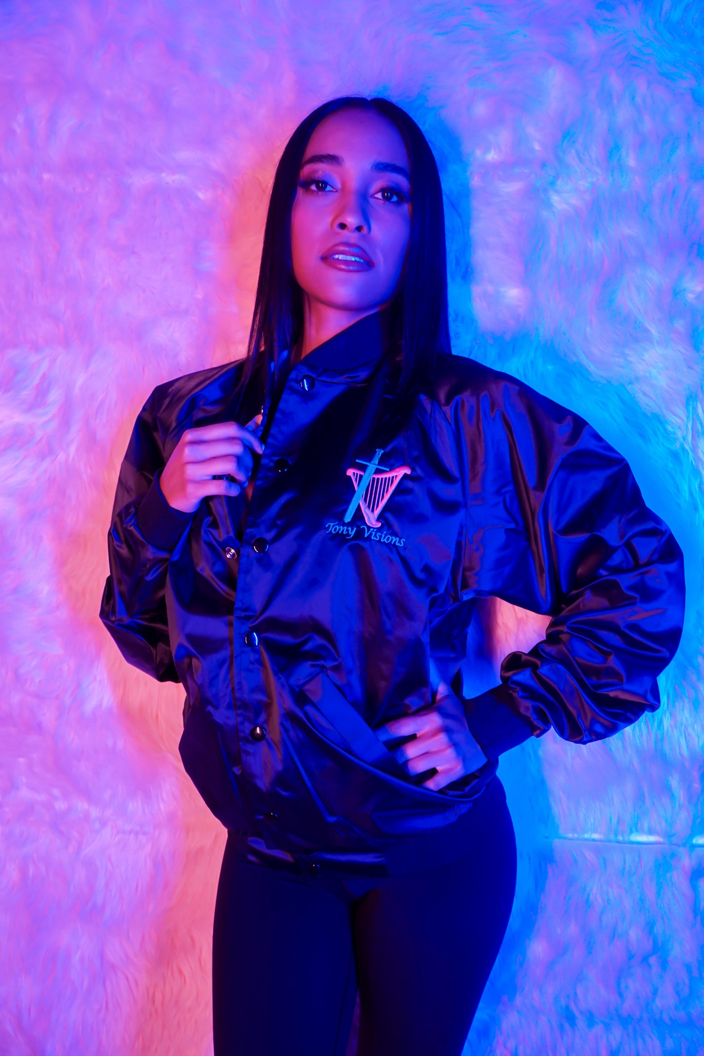 Unisex Satin Miami Lotto Jacket