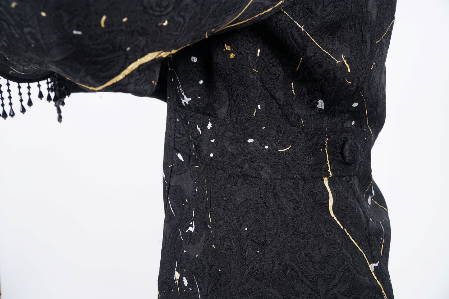 Splattered Paisley Trench