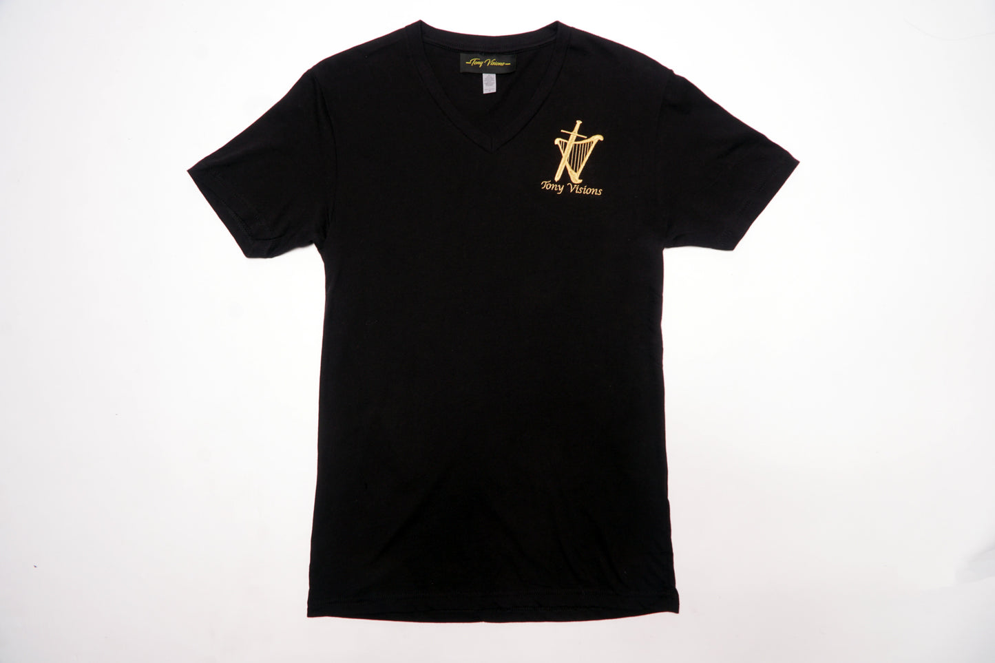 Black Men's V-Neck Shirt