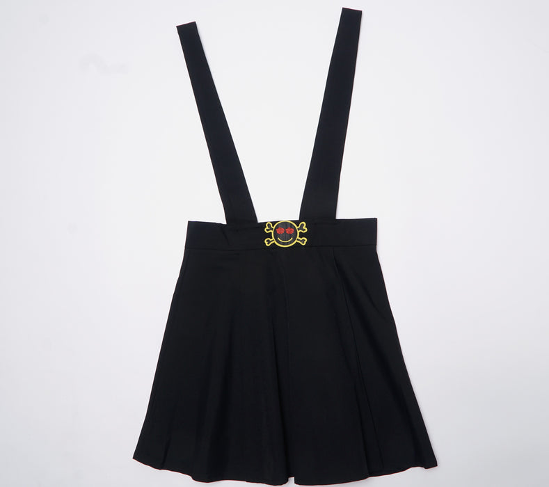 Women's pleated smiley skirt overalls