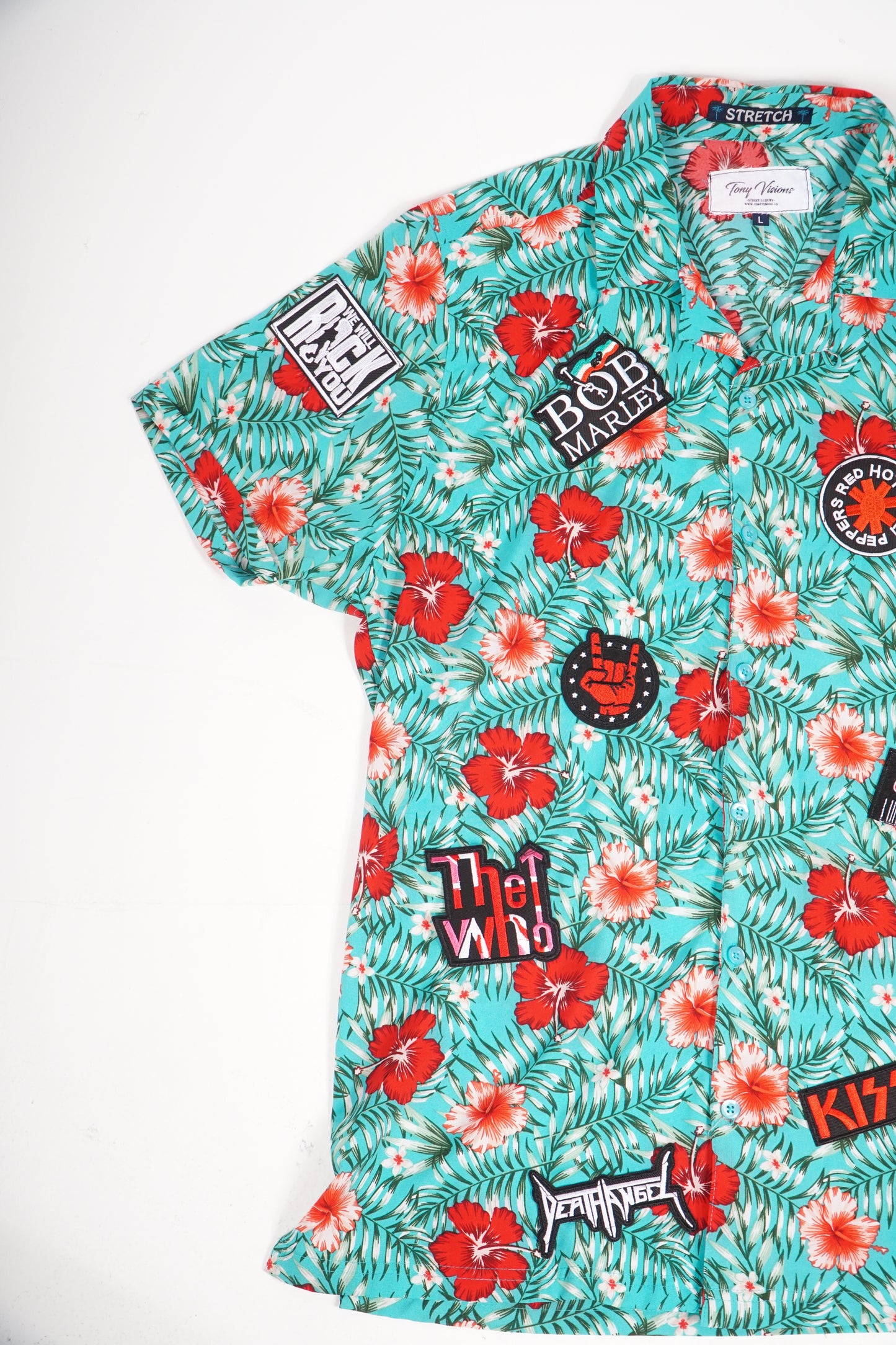 BLUE HAWAII CUSTOM PATCH SHIRT