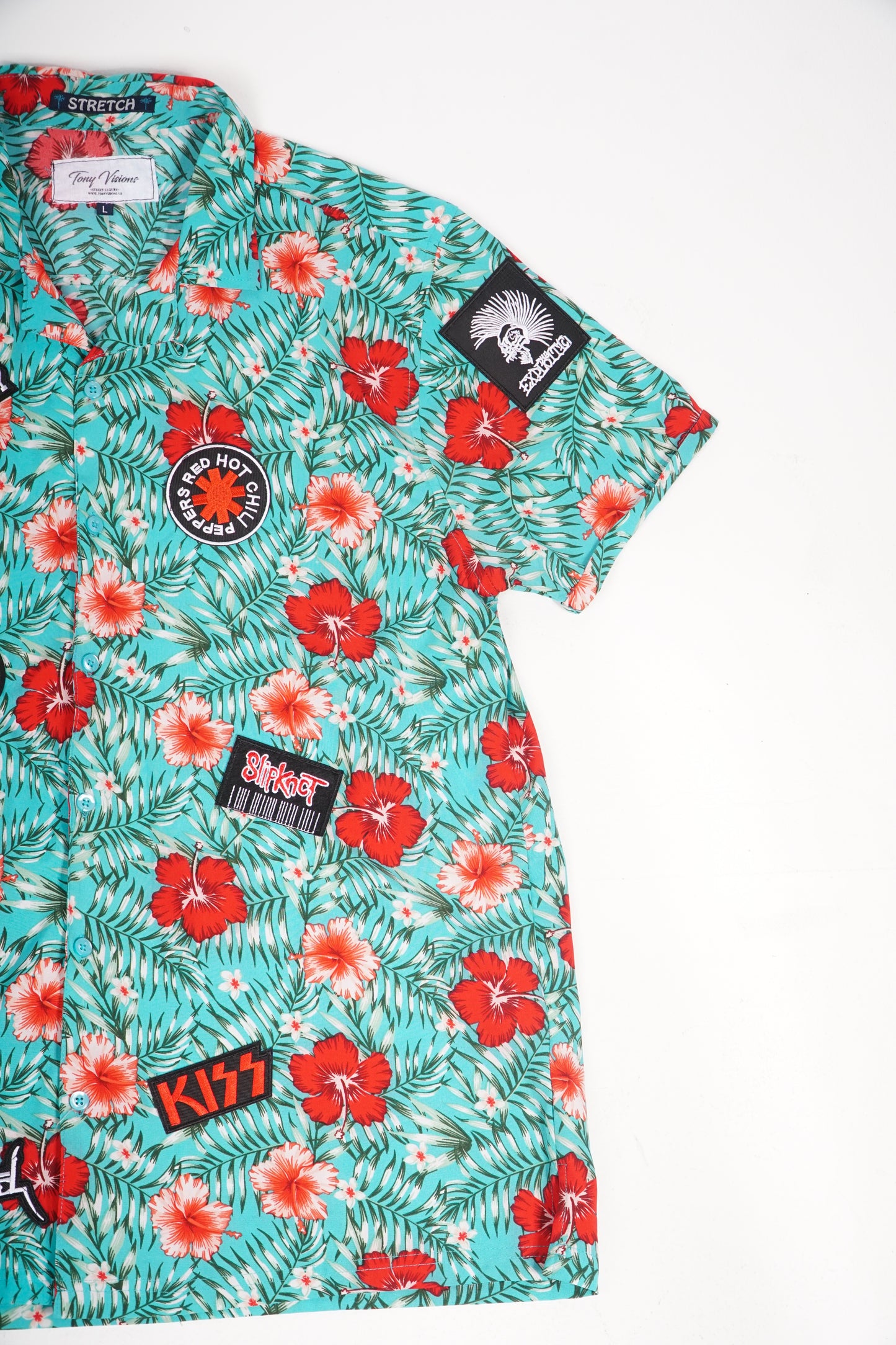 BLUE HAWAII CUSTOM PATCH SHIRT