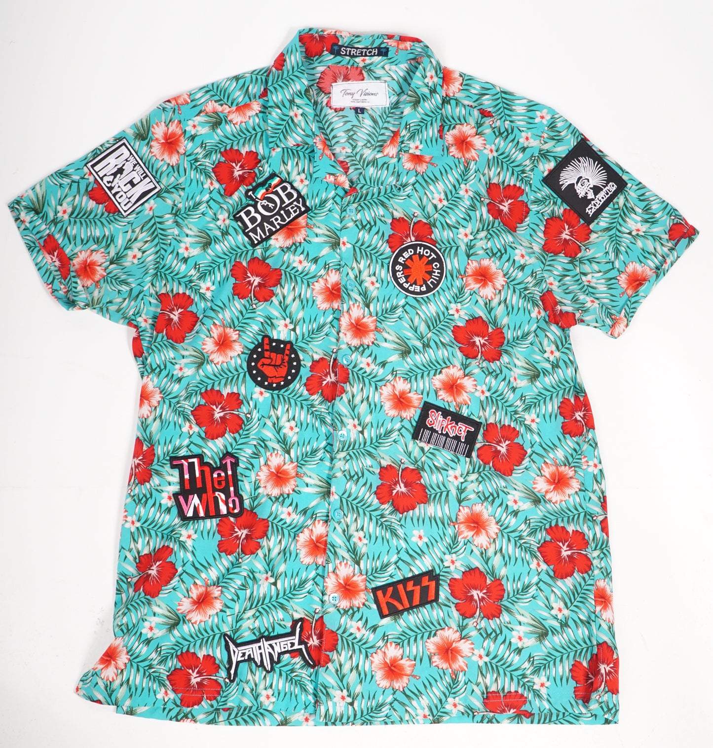 BLUE HAWAII CUSTOM PATCH SHIRT