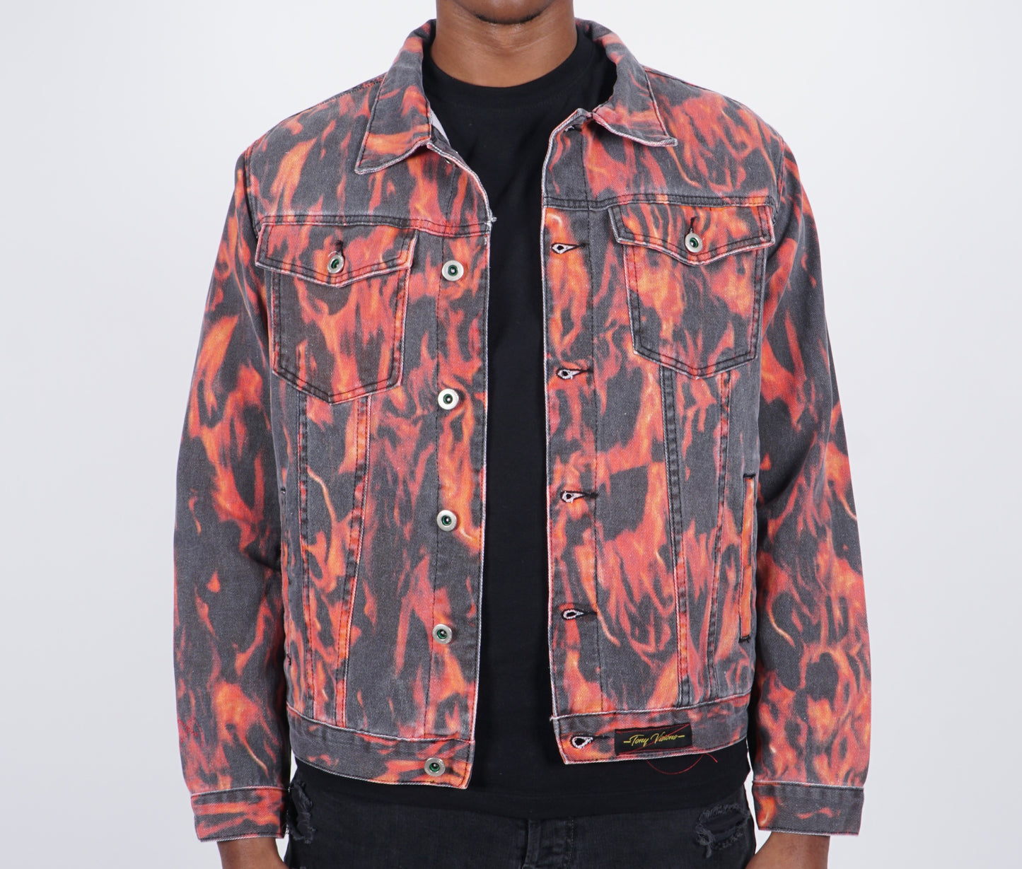 Flamed Denim Jacket