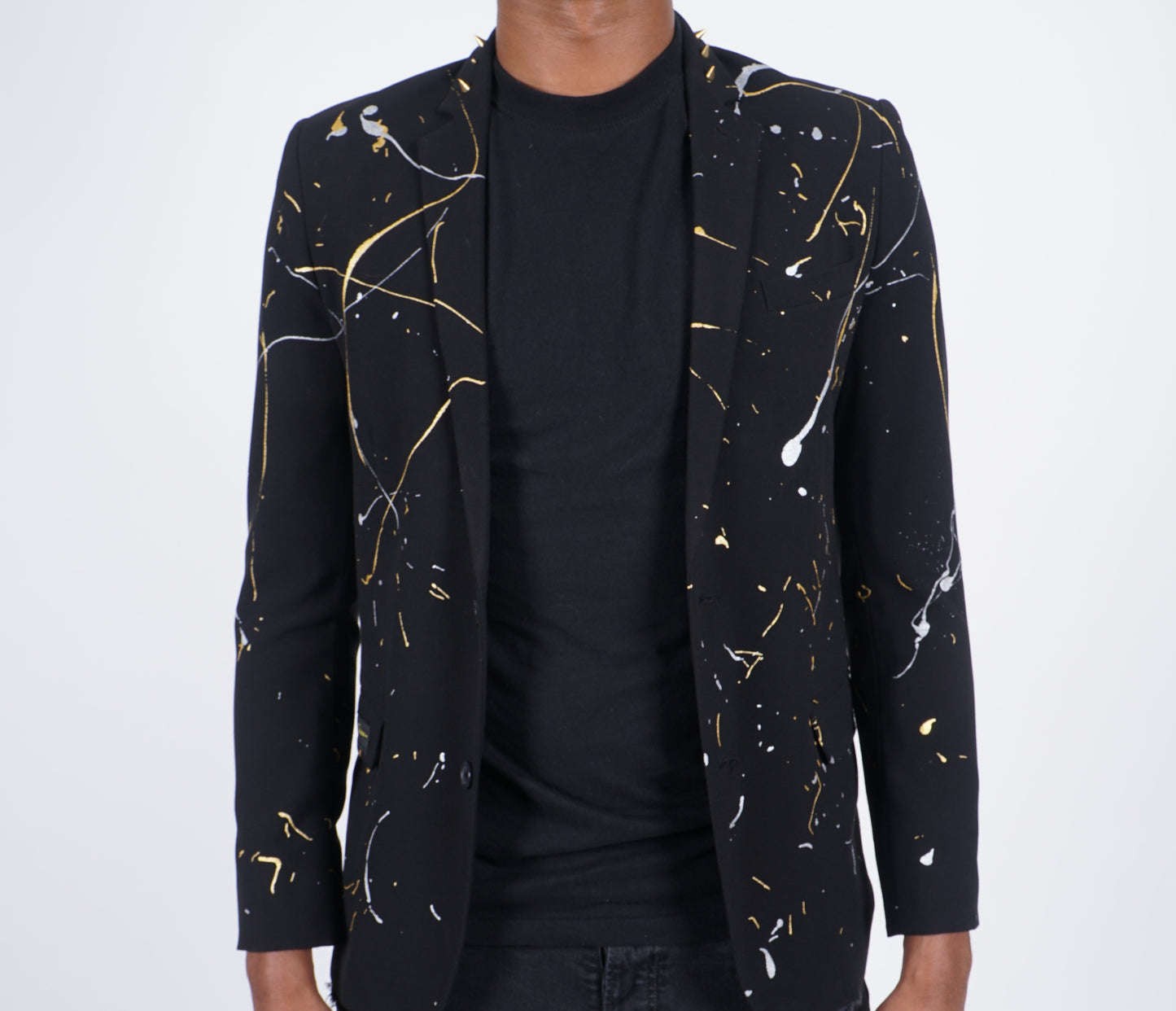 GOLD & SILVER BLACK WINGS TRENCH COAT