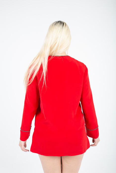 Red Alert Womans Light Shirt Dress
