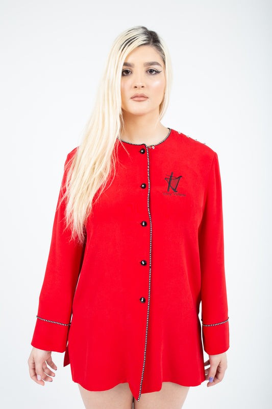 Red Alert Womans Light Shirt Dress