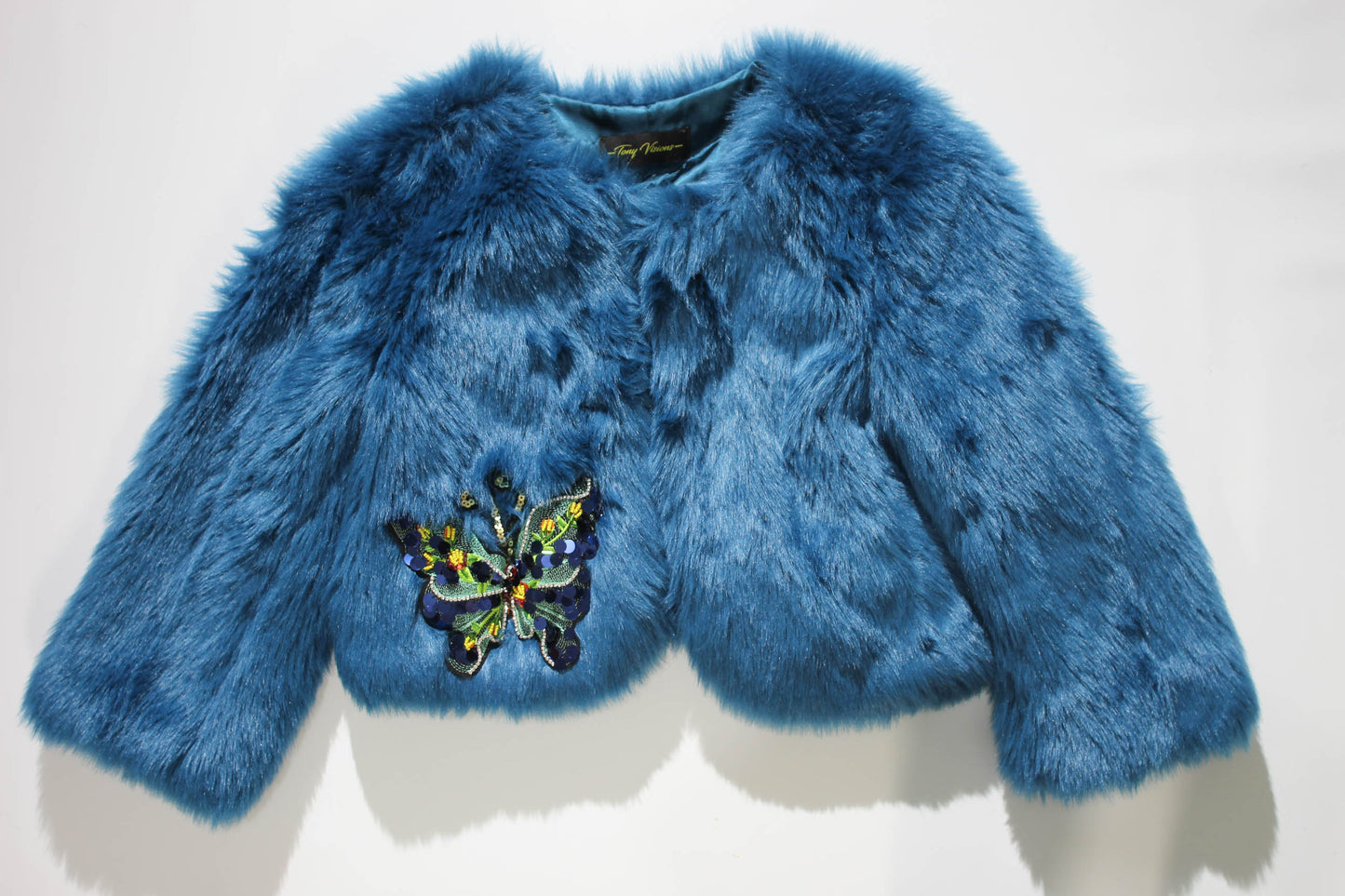 Blue Luxury Fur Coat