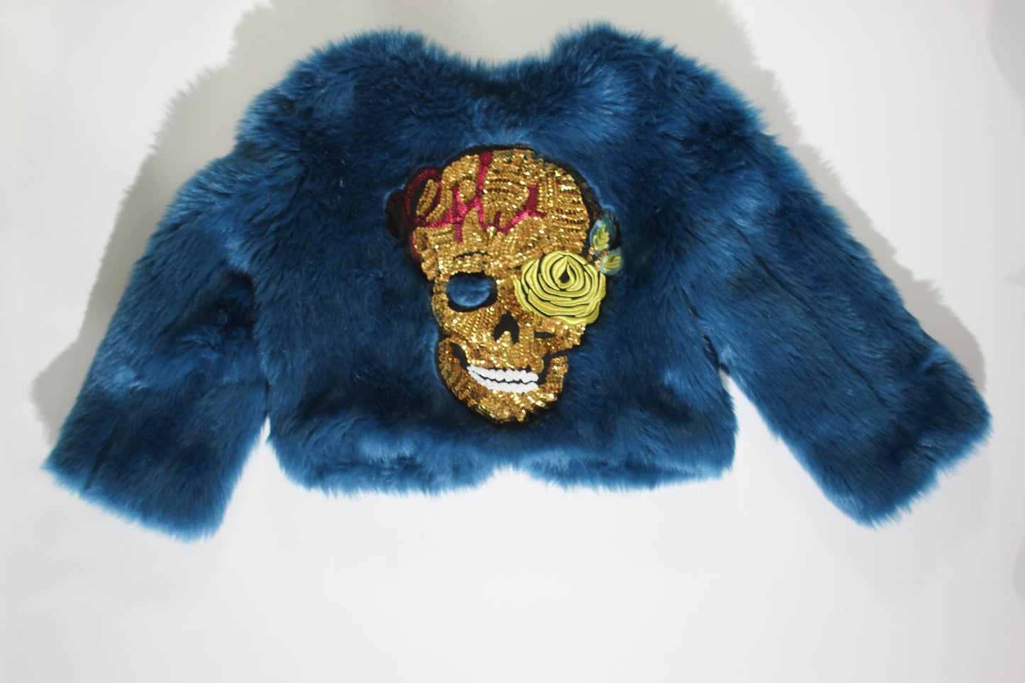 Blue Luxury Fur Coat